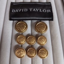David Taylor Gold Blazer Buttons 8 2-Large, 6 Smaller - £11.11 GBP