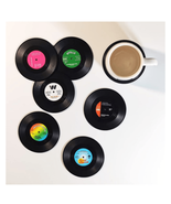 Retro Vinyl Record Coasters. 6 each. Various Colors. NIB - $407.39 MXN