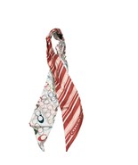 Coach 100% Silk Womens Scarf With Multicolor And Striped Patterns - $46.04 CAD