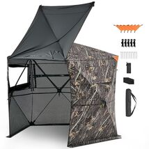 VEVOR Hunting Blind, 6-7 Person, 288 Degree 5 Side See-Through Ground Bl... - $2,385.97 MXN