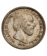 1863 Netherlands 5 Cents Coin in Extra Fine (XF) Condition KM 91 - €35,06 EUR