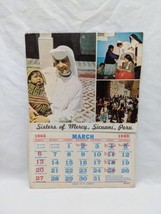 Vintage 1966 Sisters Of Mercy Sicuani Peru Chicago Illinois Calendar - £27.87 GBP