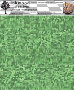 Dollhouse Flooring 6 mil Peel Stick Vinyl 12&quot;x12&quot; - Interlocking Green T... - $6.00
