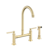 Double Handle Bridge Kitchen Faucet with Side Spray(D0102H7VY3P.) - £151.59 GBP