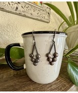 TD-29 Vintage Mexico Mexican Sterling Silver Grape Cluster Earrings Set - $49.50