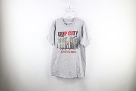 Vintage Mens Large 2002 Stanley Cup Champs Detroit Red Wings Hockey T-Shirt Gray - £30.89 GBP