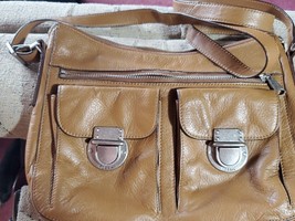 FOSSIL Purse Brown Leather Cow Hide Shoulder Bag - $47.63