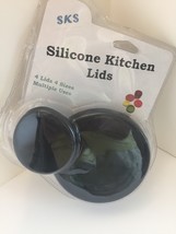 JTDacks Silicone Kitchen Lids 4 Lids - 4 Sizes Black - £7.11 GBP