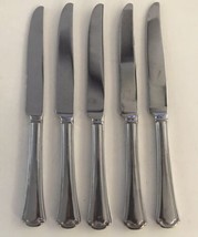 Lot of 5 Reed Barton Arlington Newton Stainless Dinner Knives Glossy Flatware - £26.28 GBP