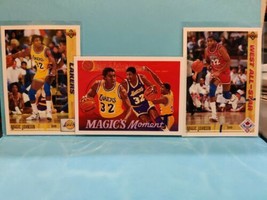 1991-92 Upper Deck Magic Johnson #45 Magic&#39;s Moment #29, All-Star #57 3 Card Lot - £4.75 GBP