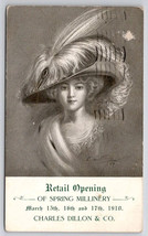 Hartford CT Charles Dillon &amp; Co Spring Millinery Pretty Lady Hat Ad Post... - $18.95