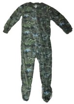 Boys One Piece Pajamas Fleece Footed Camouflage Dinosaurs Blanket Sleeper-size 4 - £10.17 GBP