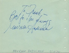 Maureen Anderman Signed Vintage Album Page Tony Winner - £23.38 GBP