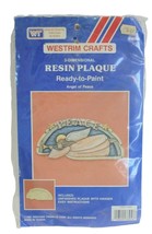 Westrim Crafts Ready To Paint Angel of Peace Resin Plaque #16184 Vintage... - $8.96