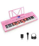 61-Key Electric Piano Keyboard for Beginner-Pink - Color: Pink - $143.49