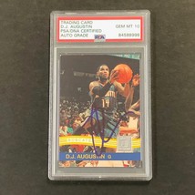 2010-11 Panini Donruss #159 D.J. Augustin Signed Card AUTO 10 PSA Slabbed Bobcat - £47.95 GBP