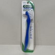 GUM Denture Toothbrush Brush helps 201 keep dentures clean and fresh Blue RARE - £7.77 GBP