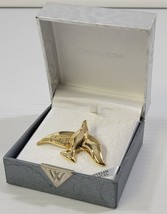 N) Worthington Austrian Crystal Dove Bird Brooch Pin Jewelry - $14.84