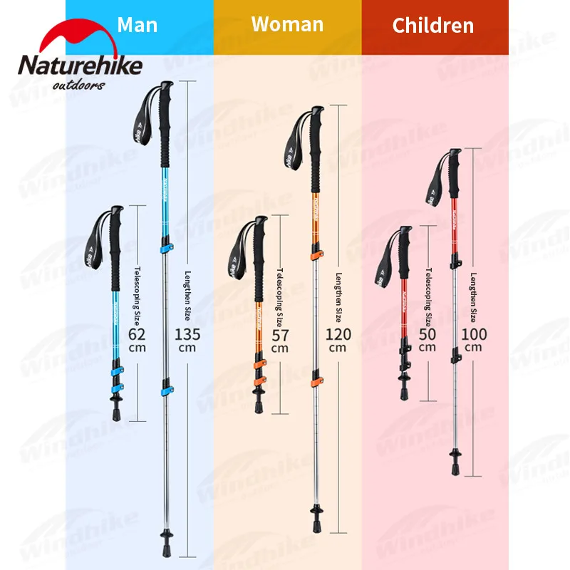 Naturehike Walking Stick Trekking Pole Climbing Hiking Cane for Men