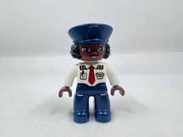 Lego Duplo - Black African American Police Officer Cop Figure Minifigure - £13.38 GBP