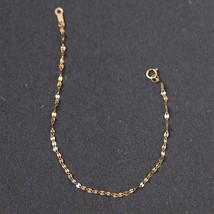 14K Gold Sequin Kiss Bracelet, S925 Silver, sparkle, chain, gift, minimalistic - £32.73 GBP
