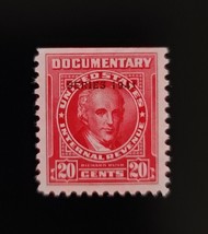 1941 20c U.S. Internal Revenue, Documentary, R. Rush, Overprinted, Carmi... - $2.24