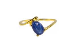 Lab Created Sapphire Star Stacking Ring Solid Gold Sapphire 6 Star Sapphire Ring - £44.00 GBP+