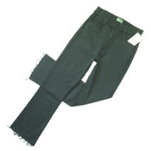 NWT Mother Hustler Ankle Fray in Black Forest Green High Rise Boot Crop Jeans 28 - £125.27 GBP