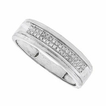 0.20 Ct Round Moissanite Half Eternity Band Ring 14K White Gold Plated - £103.95 GBP