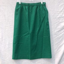 Pendleton Size 12 Green Pencil Skirt 100% Wool Vintage Pockets - £23.73 GBP