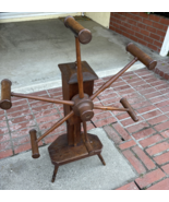 Vintage Antique Primitive Yarn Wheel Winder Wood Rustic Decor or Use 42”... - $346.50