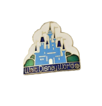 Vintage Walt Disney World Souvenir Trade PIN Classic Castle Taiwan Blue Cinderel - £11.80 GBP