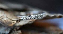 Anillo de media eternidad Alianza de boda de aniversario con diamantes de... - £163.09 GBP