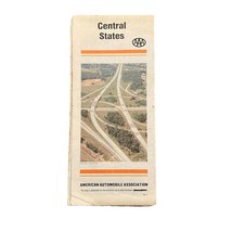 Vintage Road Map Central States United States 1980 AAA - £9.43 GBP