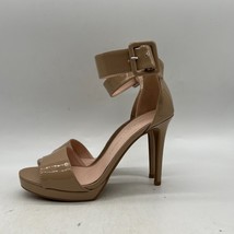 Chinese Laundry Womens Tan Patent Leather Ankle Strap Sandals Size 8.5 M - £27.17 GBP