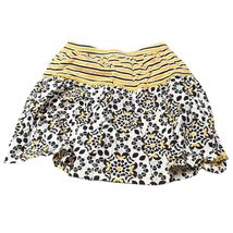 Hanna Andersson Floral &amp; Striped Skort Girls Size 10/140 Yellow/Black/White - $15.36
