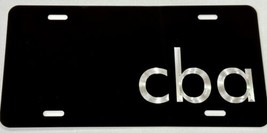 3D Engraved Modern Monogram Car Tag Diamond Etched Black Metal License Plate - £16.54 GBP