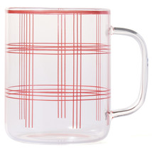 LASSIETTE LUVY Glass Mug Cup 14.5 oz (430ml) Tableware Pink - $35.64