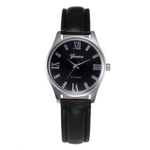 New Women Leather Belt Watch Stainless Steel Dial Quartz Wrist Watch - £24.17 GBP