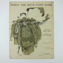 Sheet Music When the Boys Come Home WWI John Hay &amp; Oley Speaks Antique 1917 - £11.19 GBP