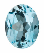 10x8mm Genuine Oval Faceted Sky Blue Topaz - $32.71