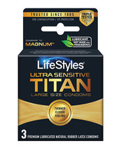 Lifestyles Ultra Sensitive Titan Condom - Pack of 3 - $13.04