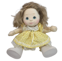 Vintage 1985 Mattel My Child Doll Baby Girl Green Eyes Blonde Hair Plush Toy - £120.30 GBP