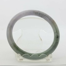 Jade Bangle Burmese Jadeite Thin Traditional Cut Round Bracelet 55.4 mm Size 6.9 - £119.02 GBP