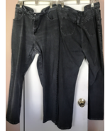 Black Jeans Riders by Lee Womens Size 20 Two Pairs  - £15.98 GBP