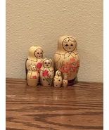 Authentic Handmade Vintage Russian Wooden Nesting Doll (6 Dolls in Total... - $100.99