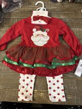 Little Lass Baby Girl Christmas 3 Pc Outfit Size 12M - $29.58