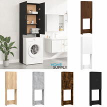 Modern Wooden Tall Over The Washing Machine Storage Cabinet Unit With 2 Doors - £71.10 GBP+