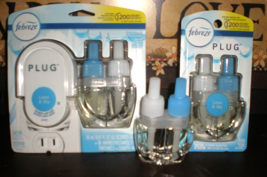 3 Febreze Dual Plug Scented Oil refill LINEN &amp; SKY and 1 Warmer - £19.34 GBP