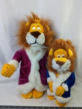 Liberty Toy Lion Plush Lot 16 12 Inch 1993 King the Jungle Crown Robe Stuffed  - £14.17 GBP